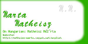 marta matheisz business card